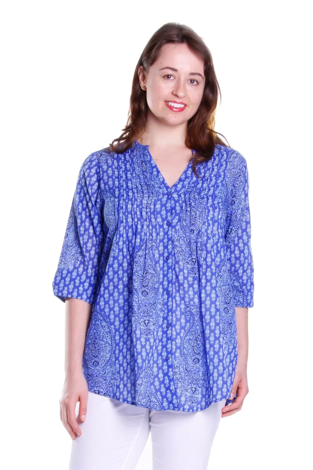 La Cera™ Paisley Pleated Tunic