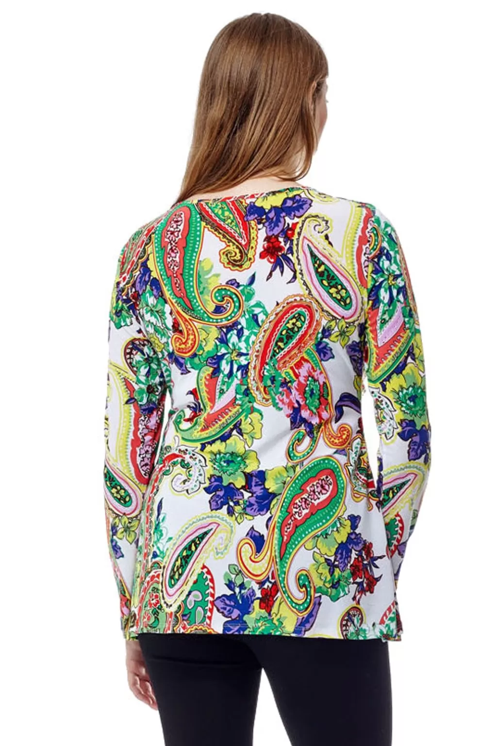 La Cera™ Paisley Printed Wrap Tunic