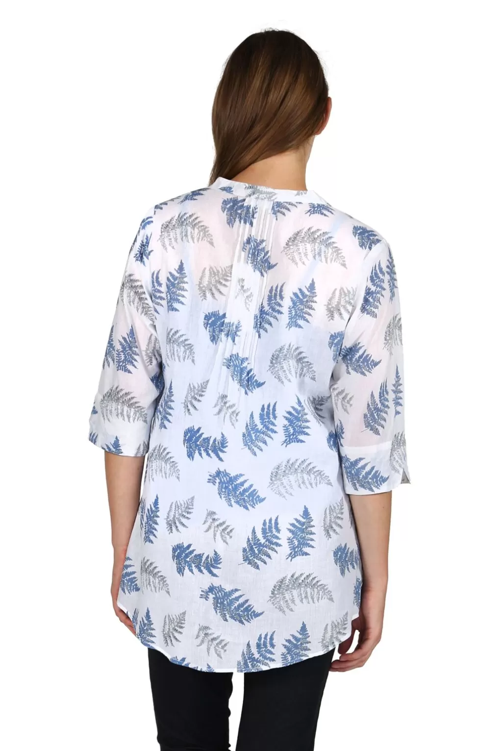 La Cera™ Pleat Front Printed Cotton Top