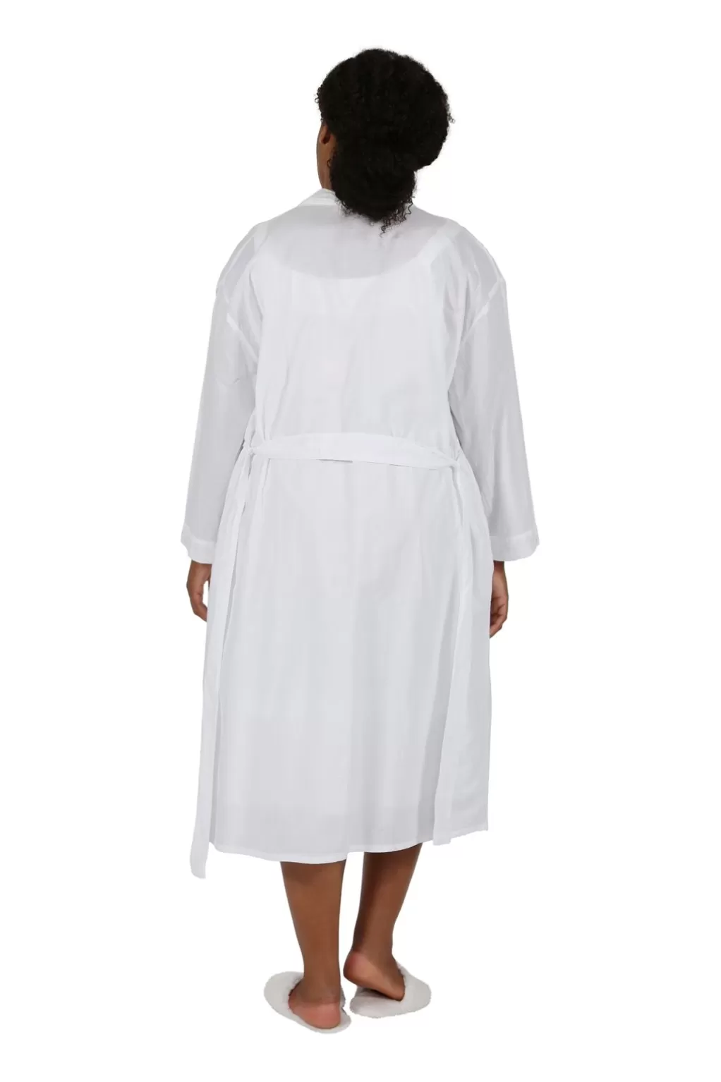 La Cera™ Plus Size 100% Cotton Embroidered Robe