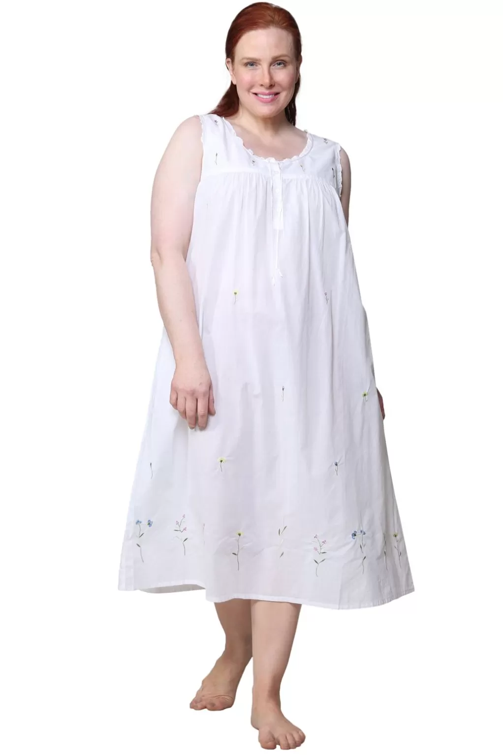 La Cera™ Plus Size Breath Of Spring Cotton Gown