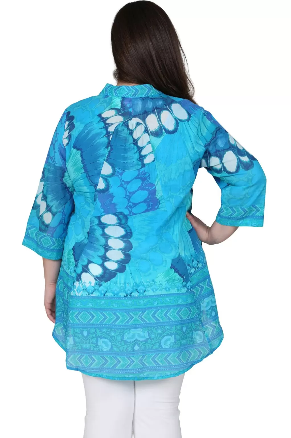 La Cera™ Plus Size Butterfly Wing Flyaway Top