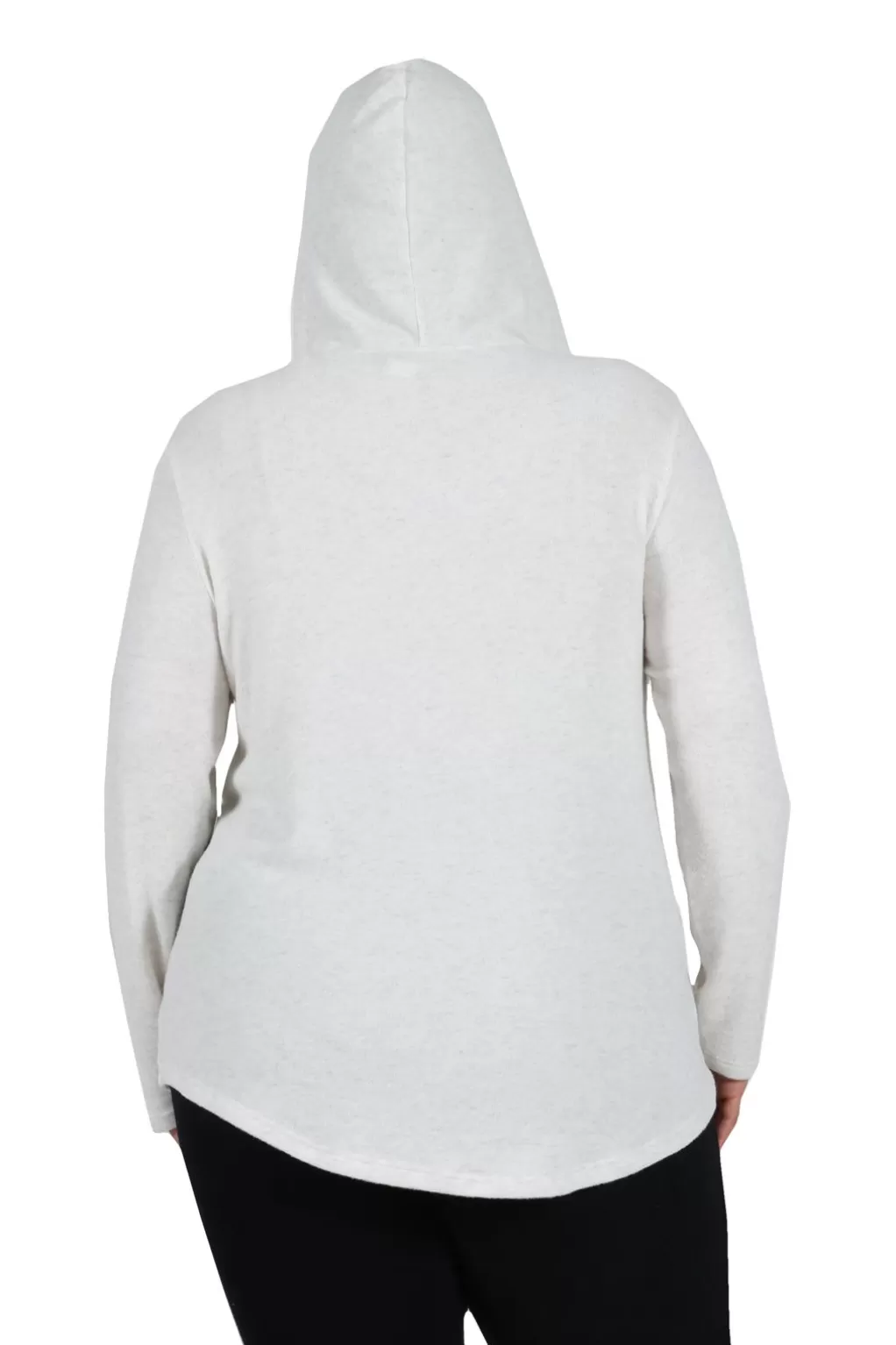 La Cera™ Plus Size Cozy Hooded Tee