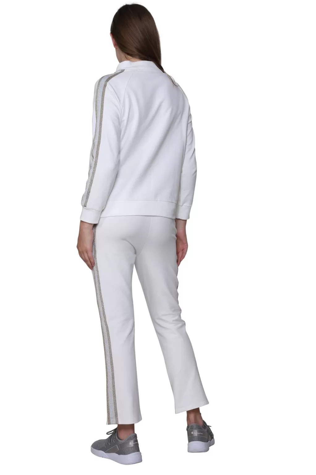 La Cera™ Plus Size French Terry Cotton 2-Piece Zip-Front Track Pant Set