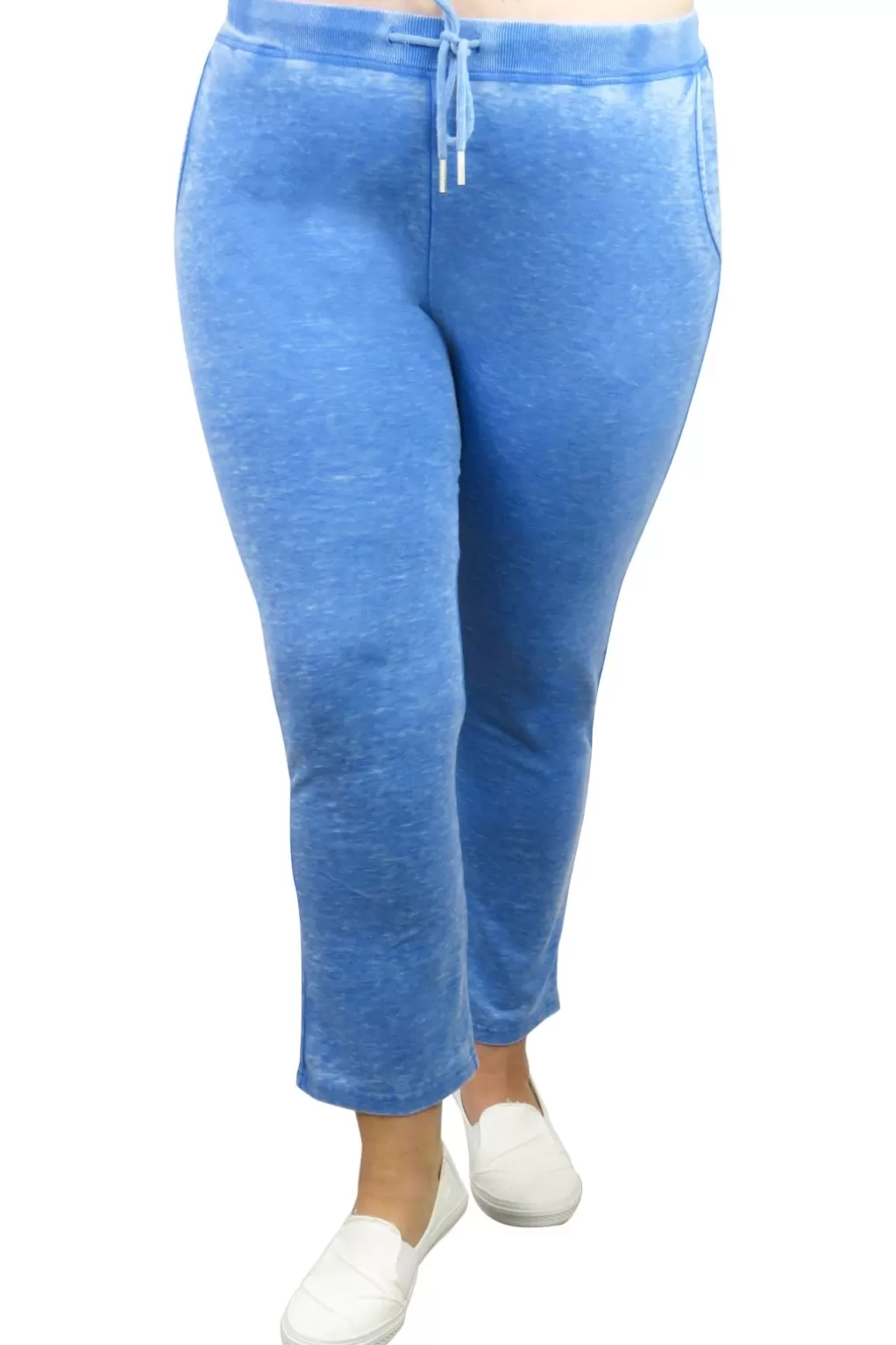 La Cera™ Plus Size Heathered French Terry Pants