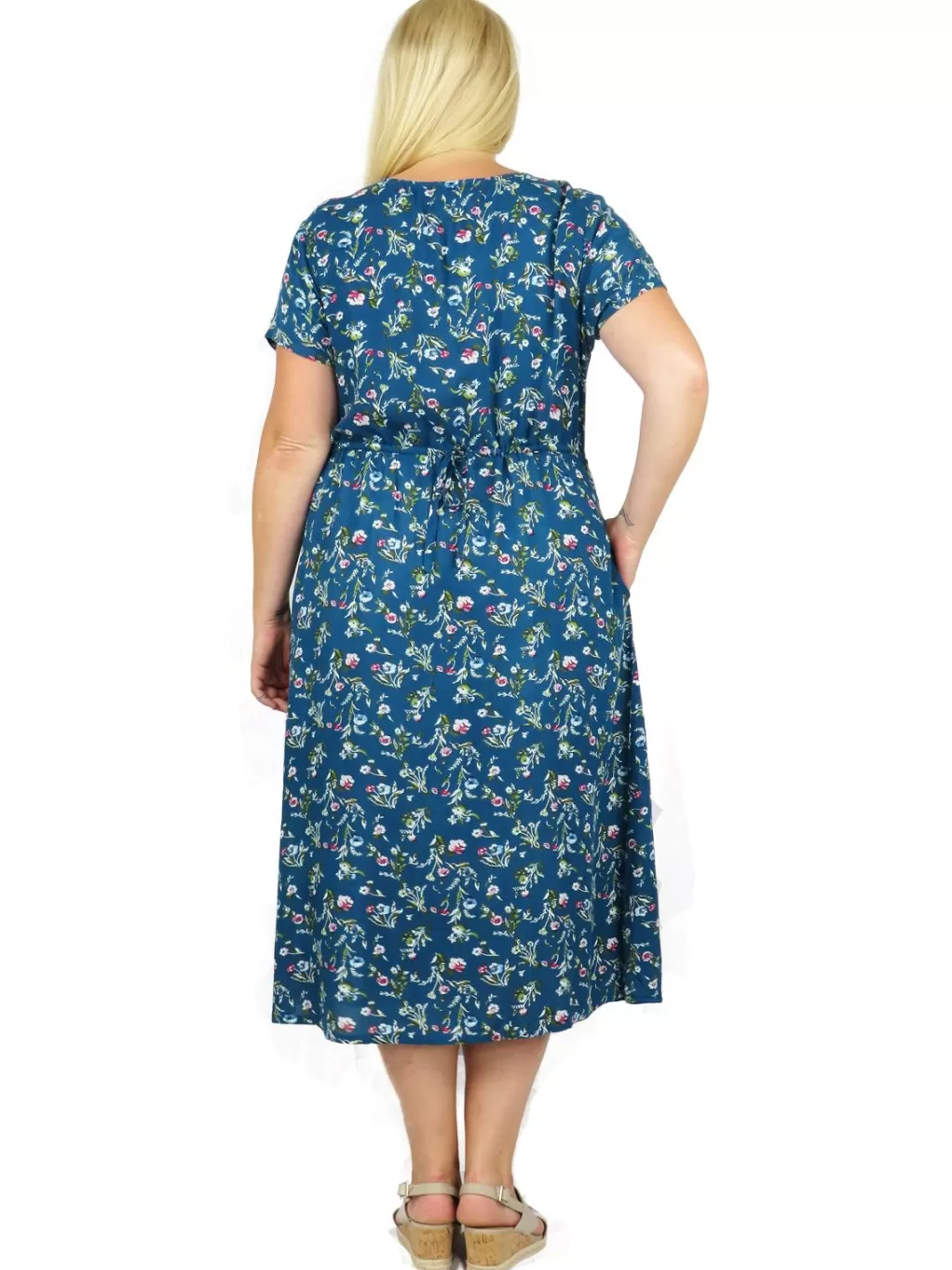 La Cera™ Plus Size La Cera Button Front Short Sleeve Dress