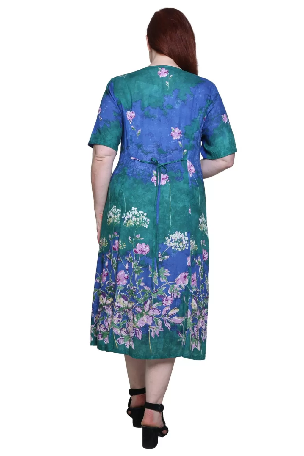 La Cera™ Plus Size La Cera Button Front Short Sleeve Dress