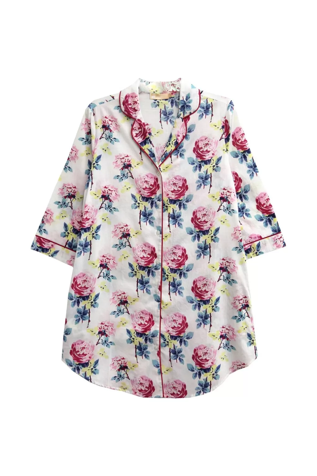 La Cera™ Plus Size La Cera Long Sleeve Nightshirt