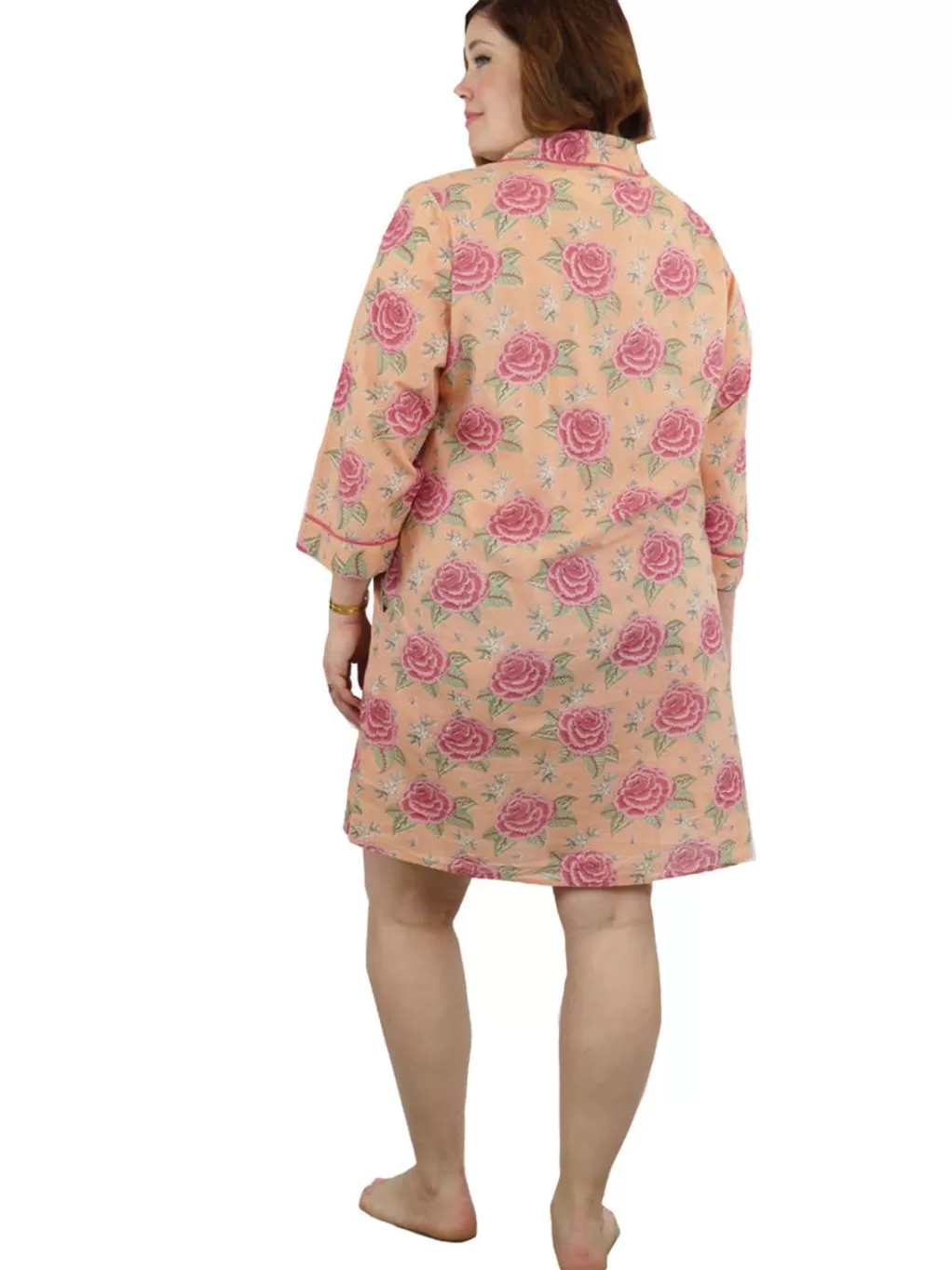 La Cera™ Plus Size La Cera Long Sleeve Nightshirt