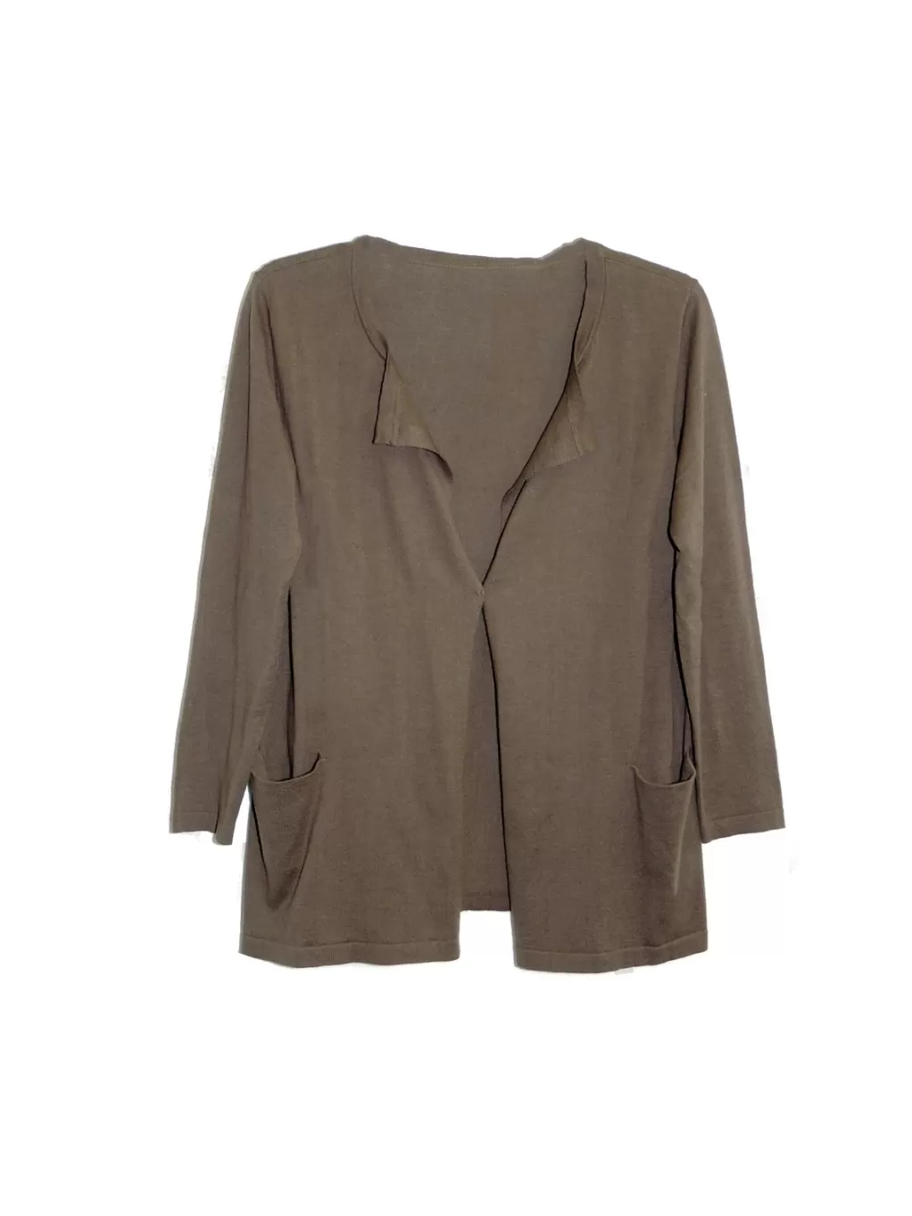 La Cera™ Plus Size La Cera Long Sleeve Waterfall Cardigan