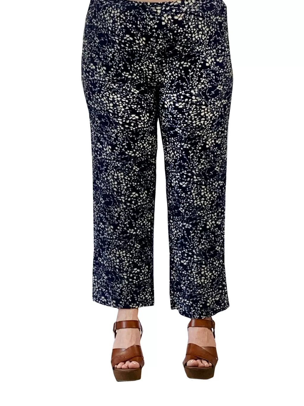 La Cera™ Plus Size La Cera Lucerne Floral Cropped Pant