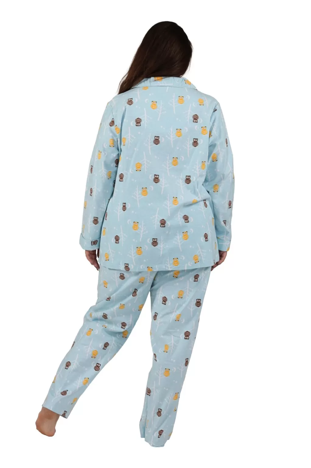 La Cera™ Plus Size La Cera Owl Print Pajama Set