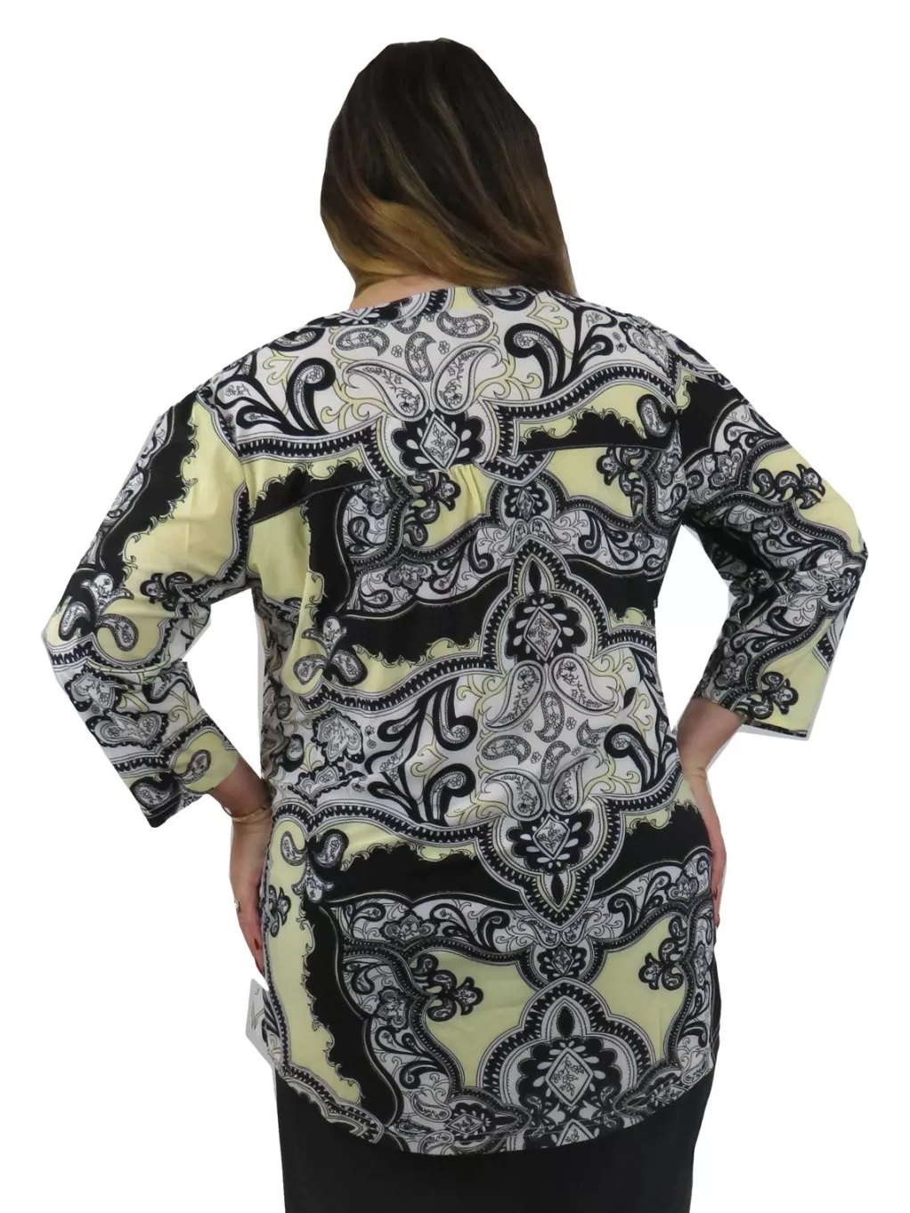 La Cera™ Plus Size La Cera Park Paisley Print Tunic