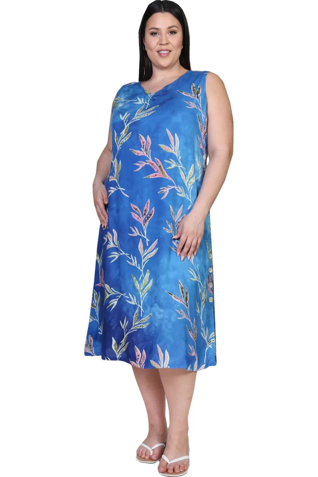 La Cera™ Plus Size La Cera Sleeveless V-Neck Dress