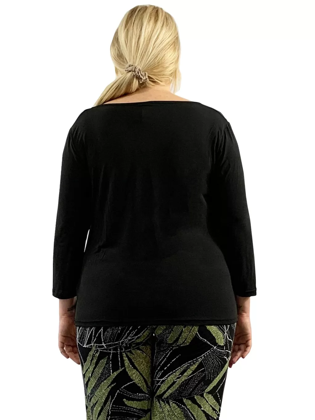 La Cera™ Plus Size La Cera Solid Cowl Neck Top