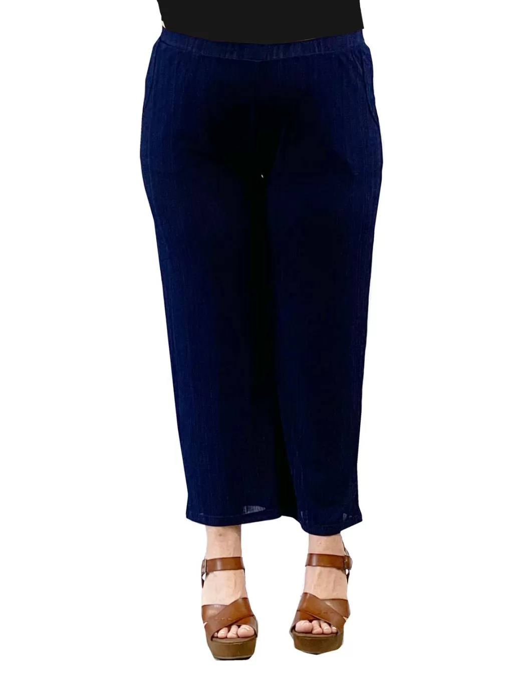 La Cera™ Plus Size La Cera Solid Cropped Pant