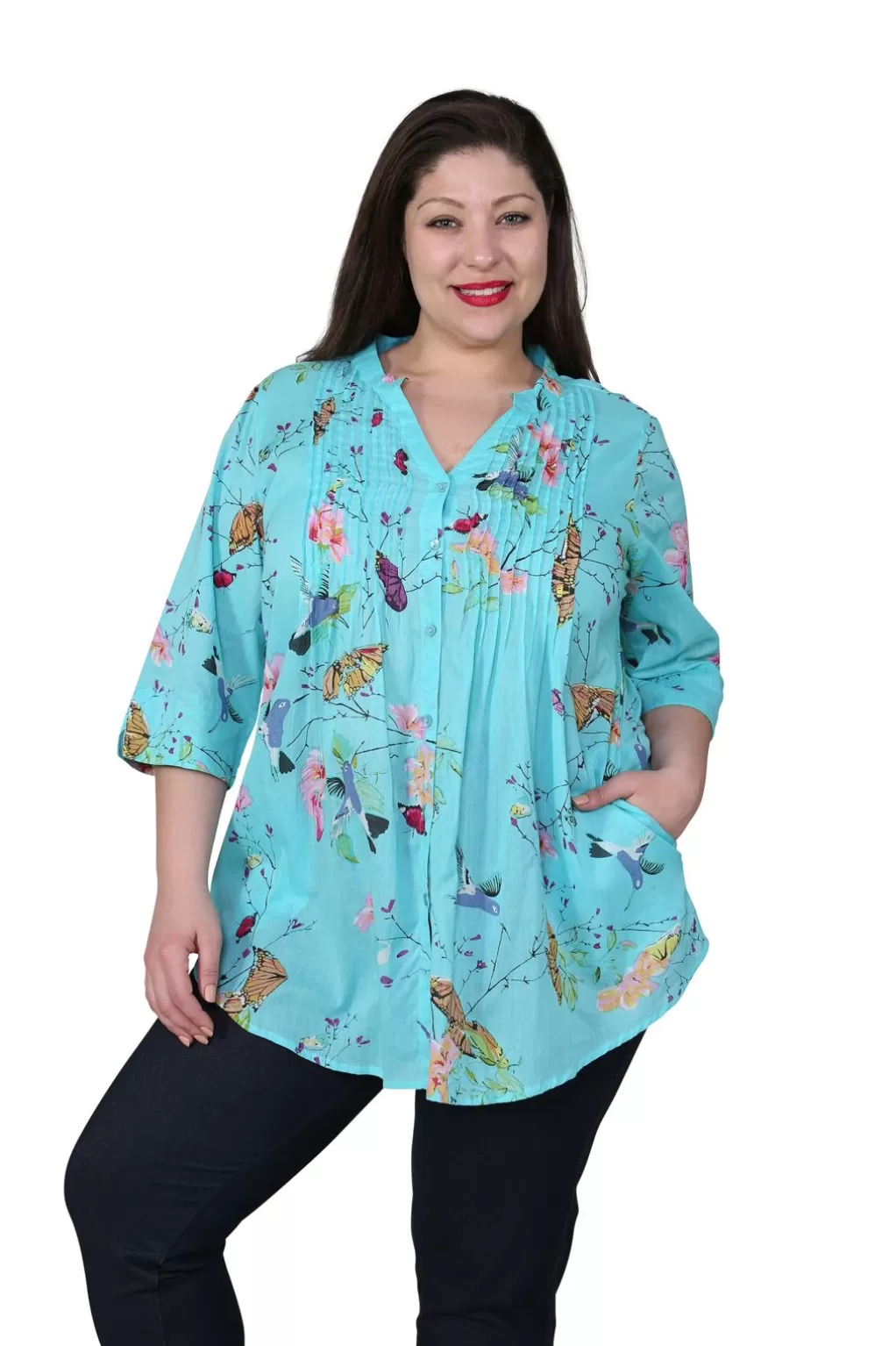 La Cera™ Plus Size Nature At It'S Best Release Print Tunic