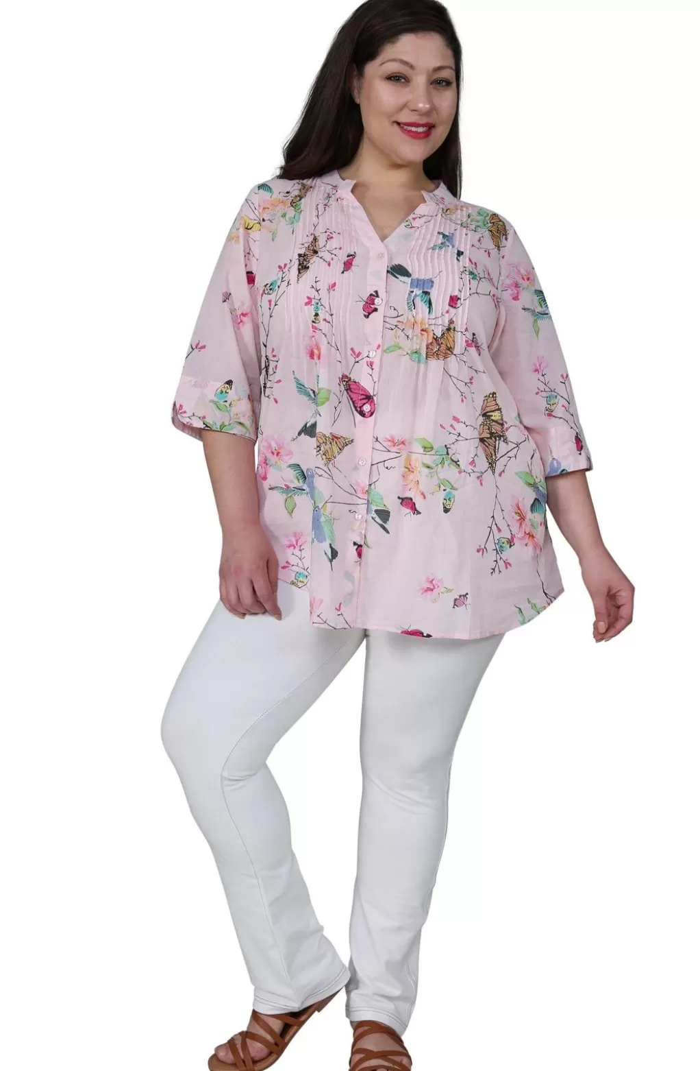 La Cera™ Plus Size Nature At It'S Best Release Print Tunic