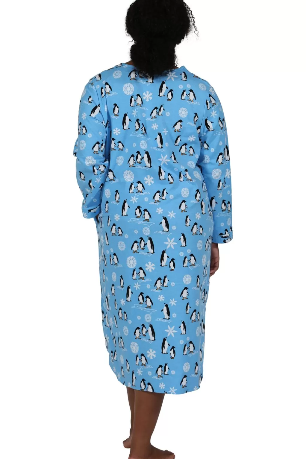 La Cera™ Plus Size Penguin Night Shirt