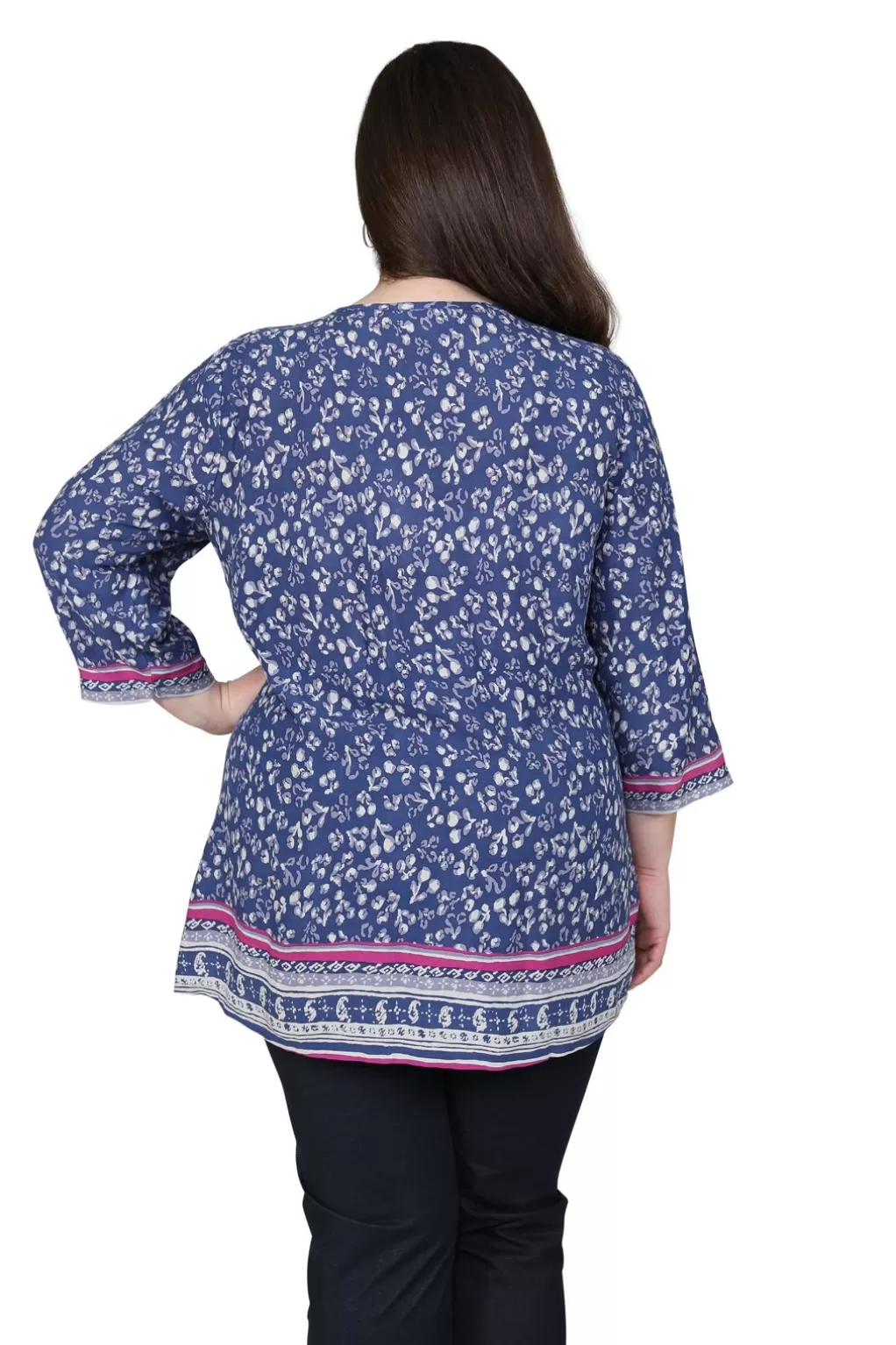 La Cera™ Plus Size Rayon Print Tunic