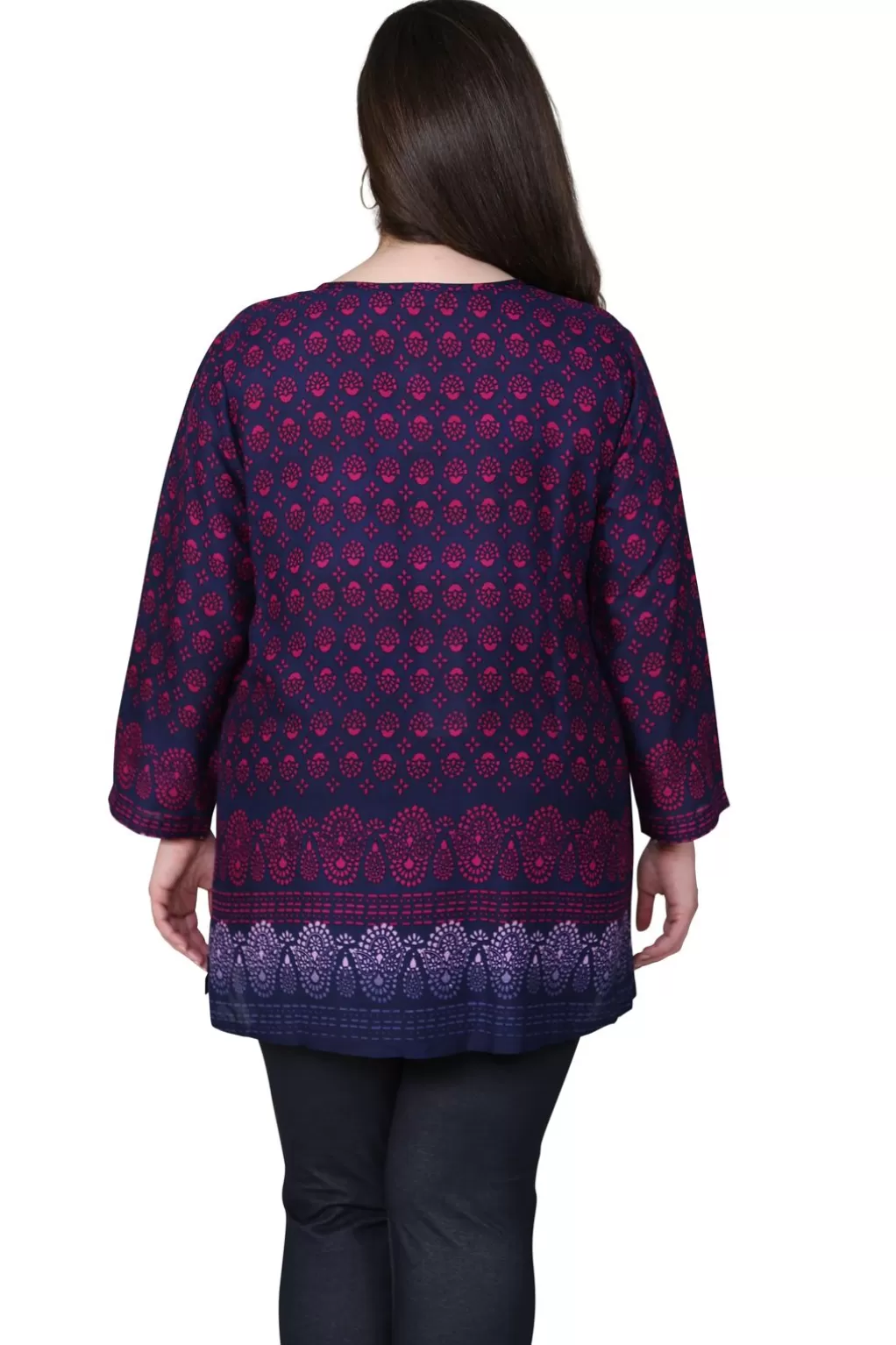 La Cera™ Plus Size Rayon Print Tunic