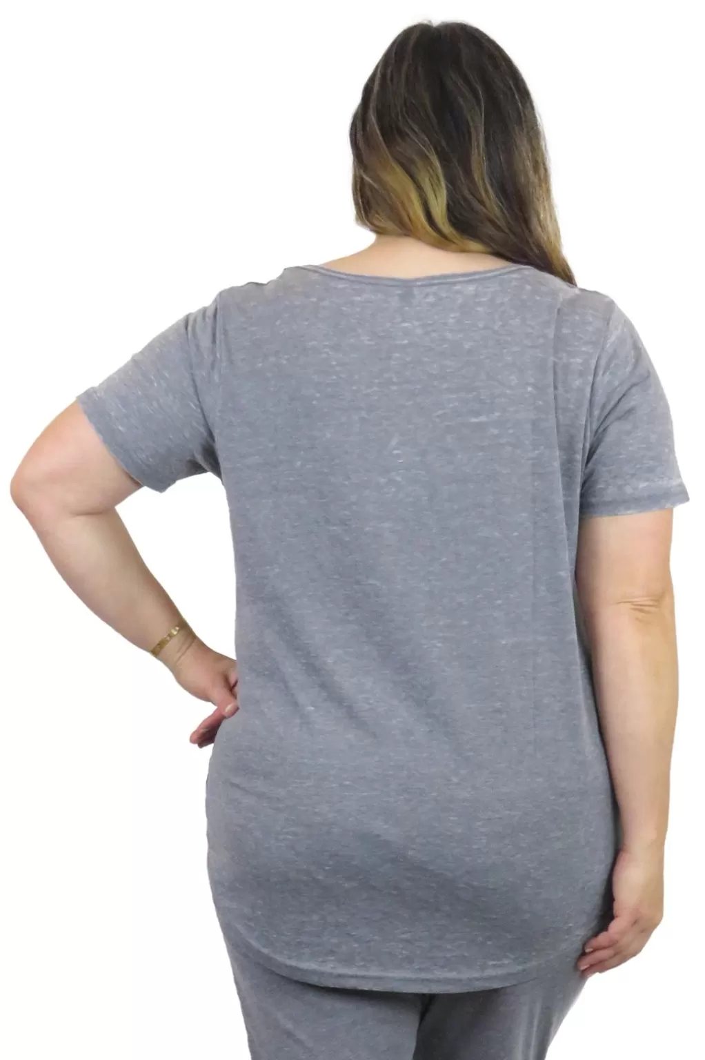 La Cera™ Plus Size Soft & Supple V-Neck Knit Top
