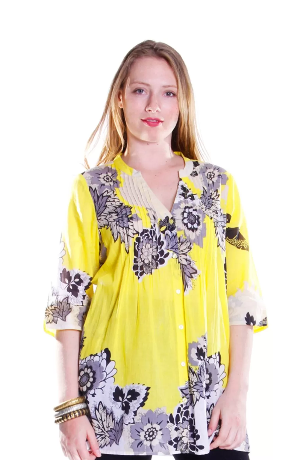 La Cera™ Pop Art Floral Release Print Tunic