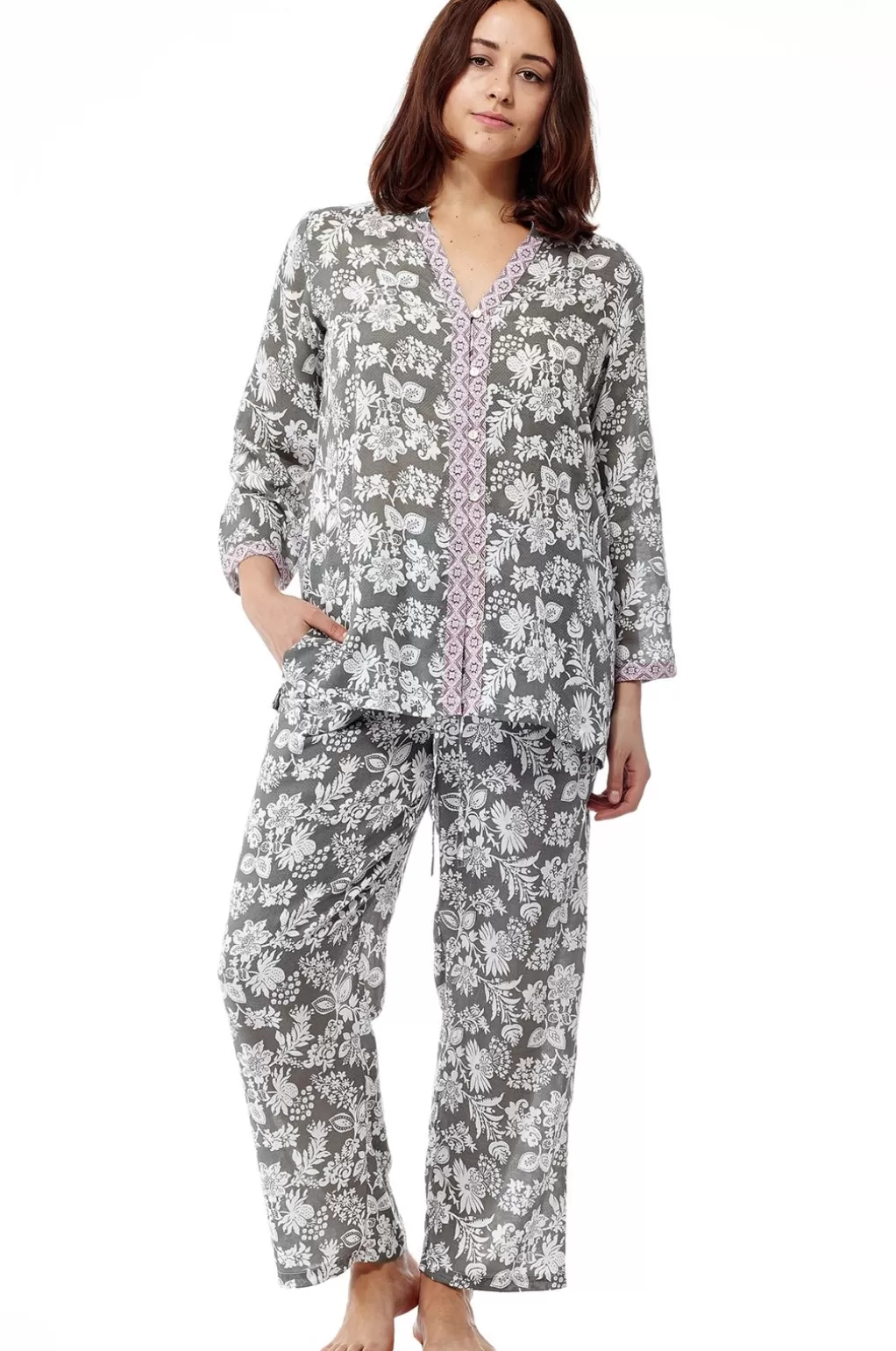 La Cera™ Rayon Floral Plus Size Pajamas