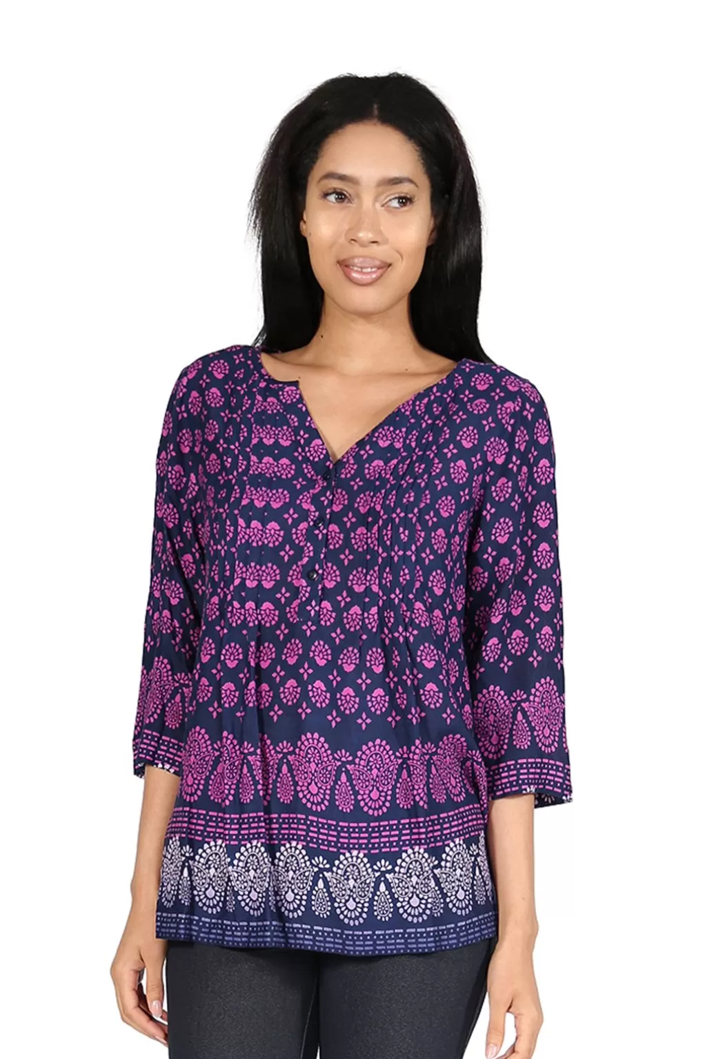 La Cera™ Rayon Print Tunic