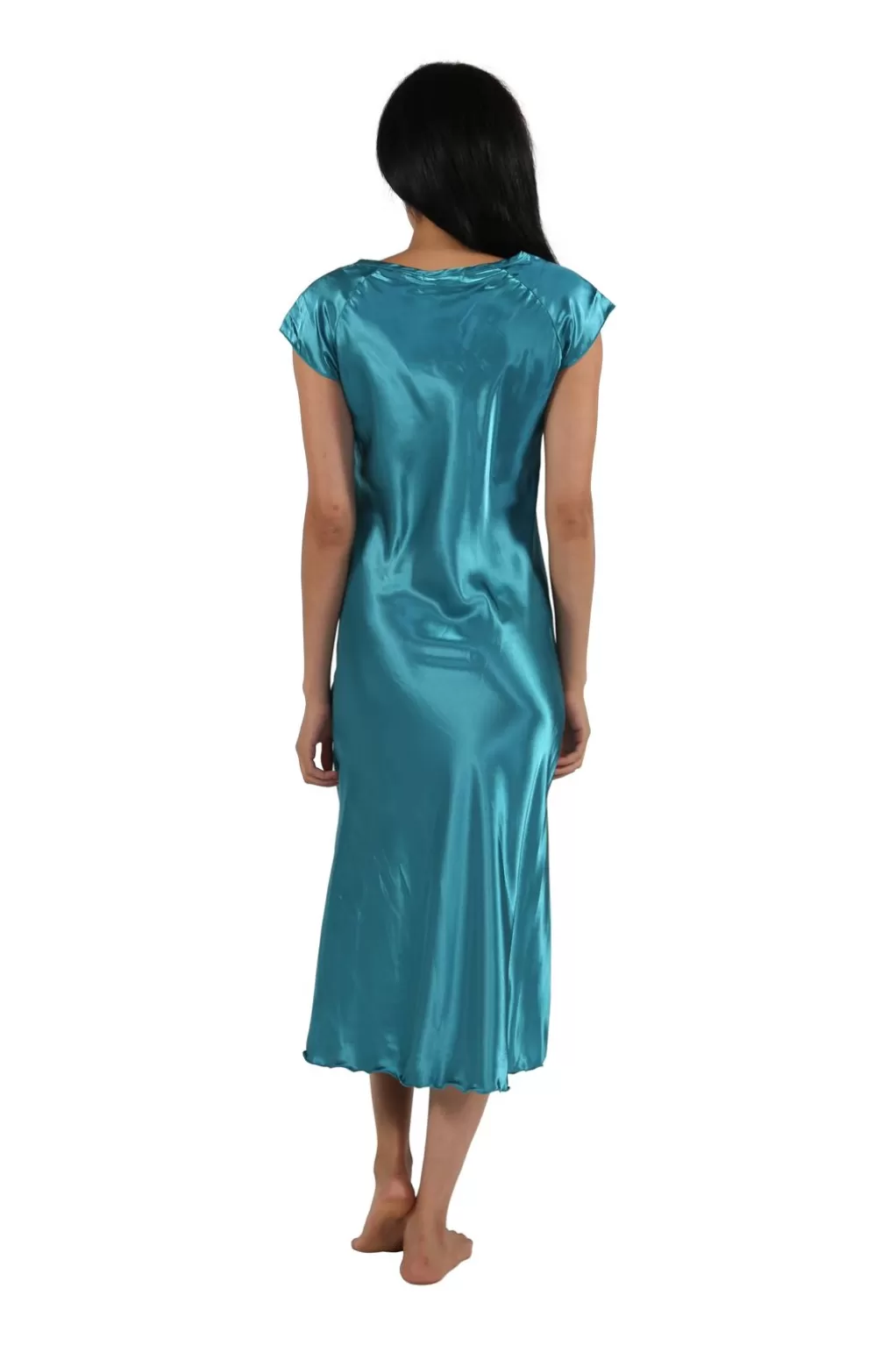 La Cera™ Satin Cap Sleeve Gown