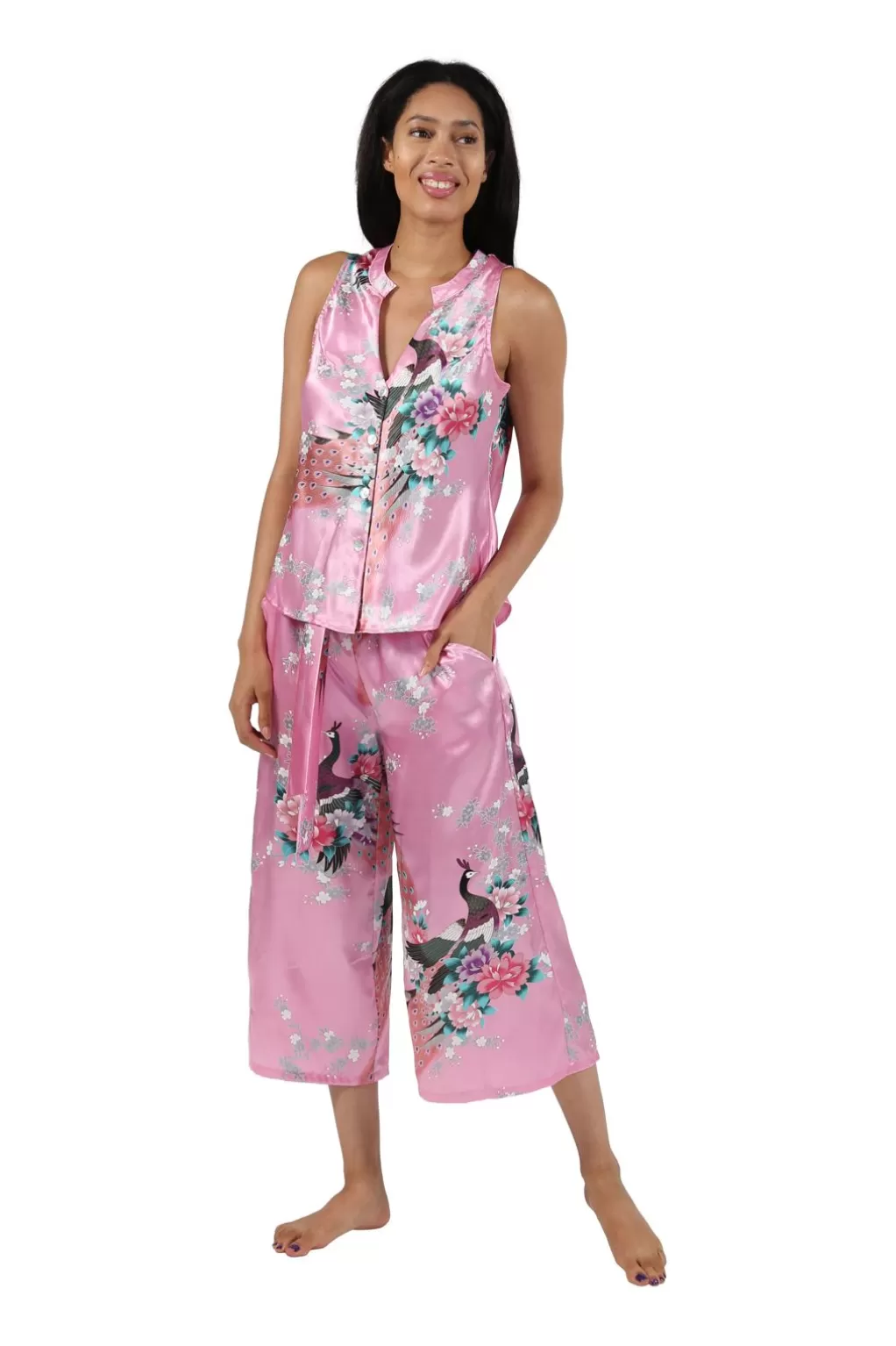 La Cera™ Satin Floral Lounge Set