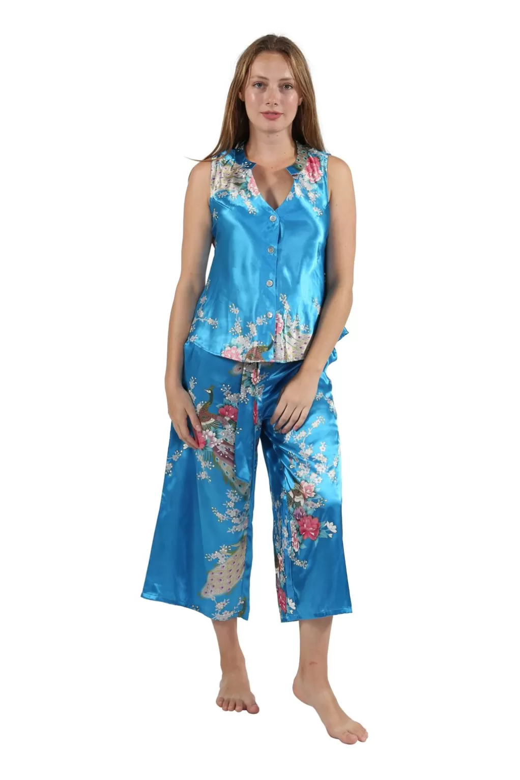 La Cera™ Satin Floral Lounge Set