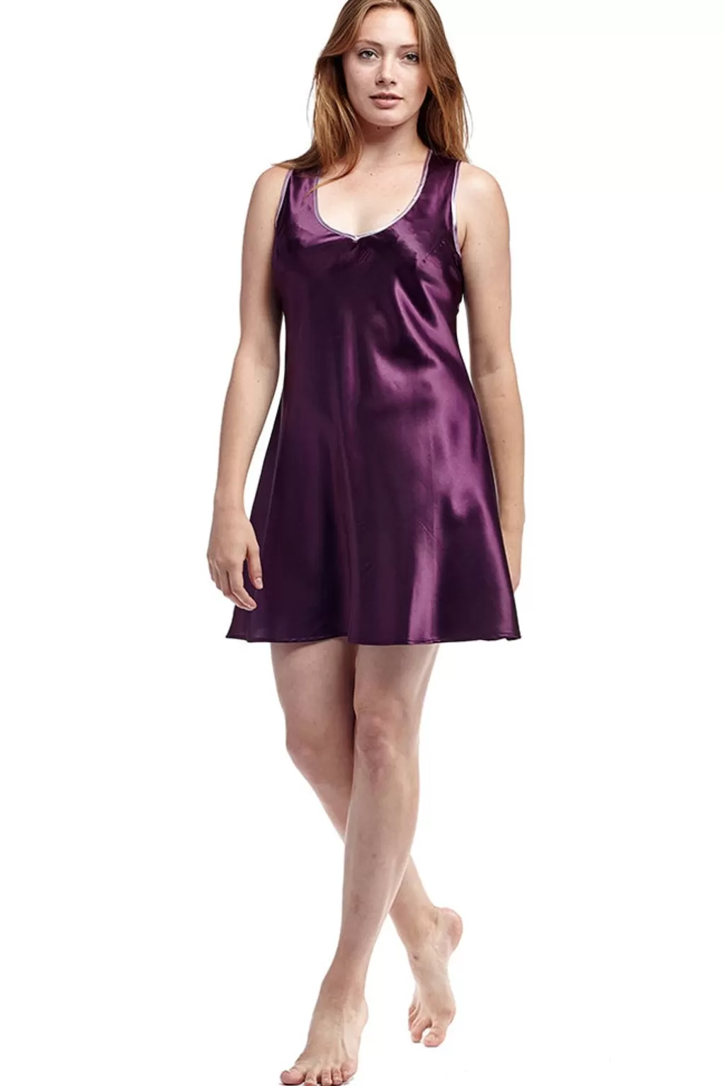 La Cera™ Satin Plus Size Chemise
