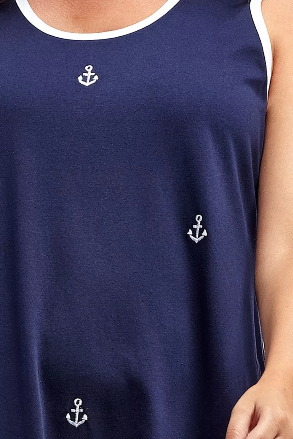 La Cera™ Sleeveless Anchor Print Dress