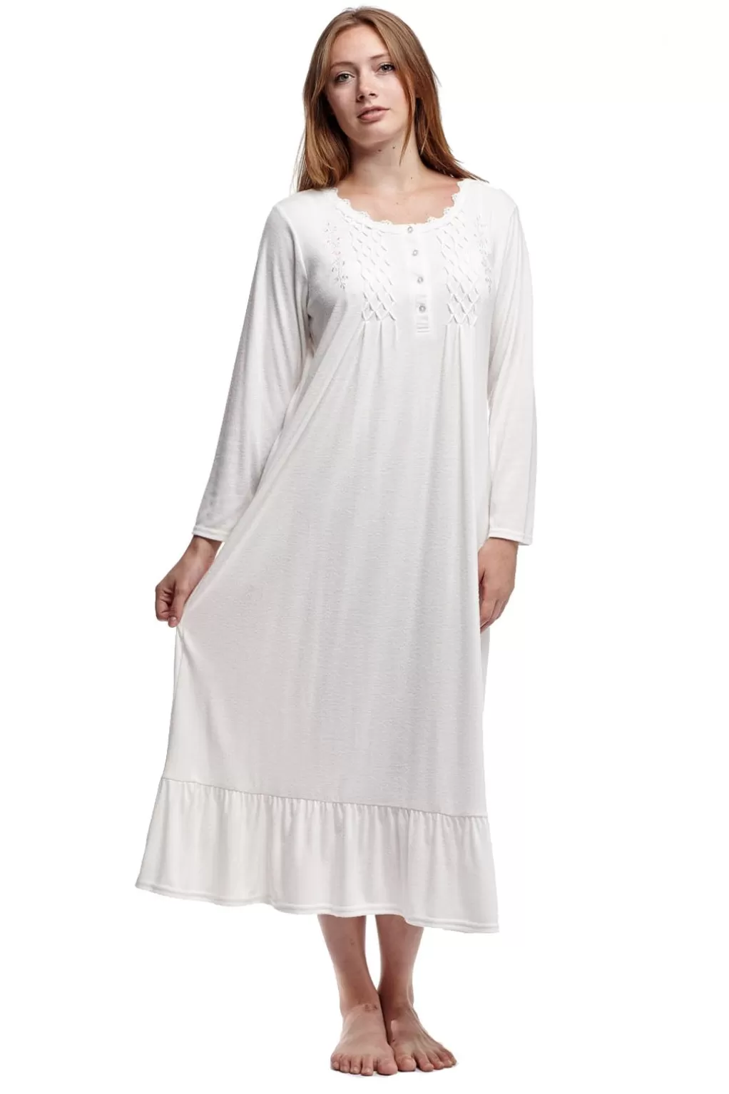 La Cera™ Smocked Plus Size Gown