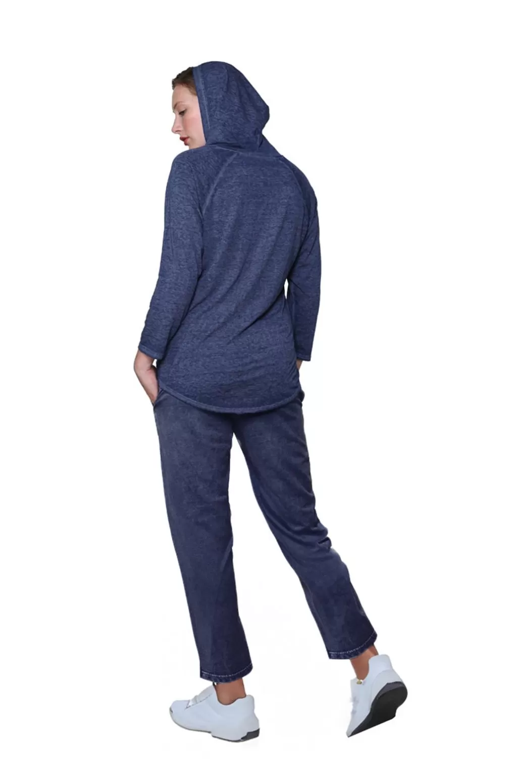 La Cera™ Soft & Supple 2-Piece Hooded Knit Sweatpants Set