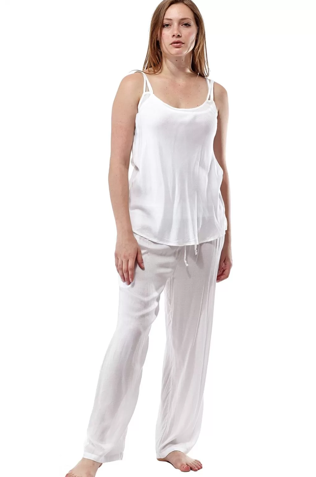 La Cera™ Solid Rayon Pjs