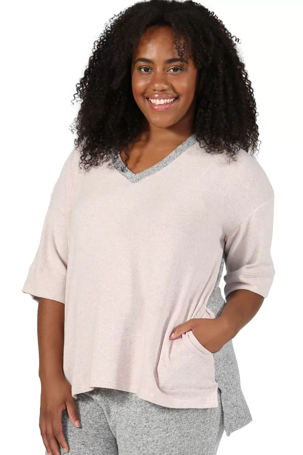 La Cera™ The Comfort Collection Block Plus Size Tee