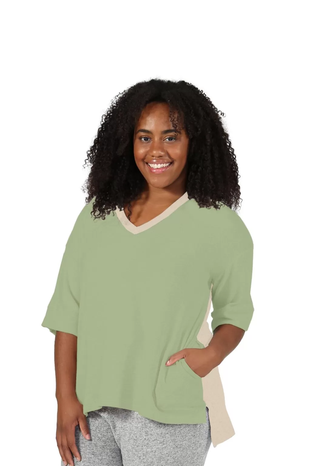 La Cera™ The Comfort Collection Block Plus Size Tee
