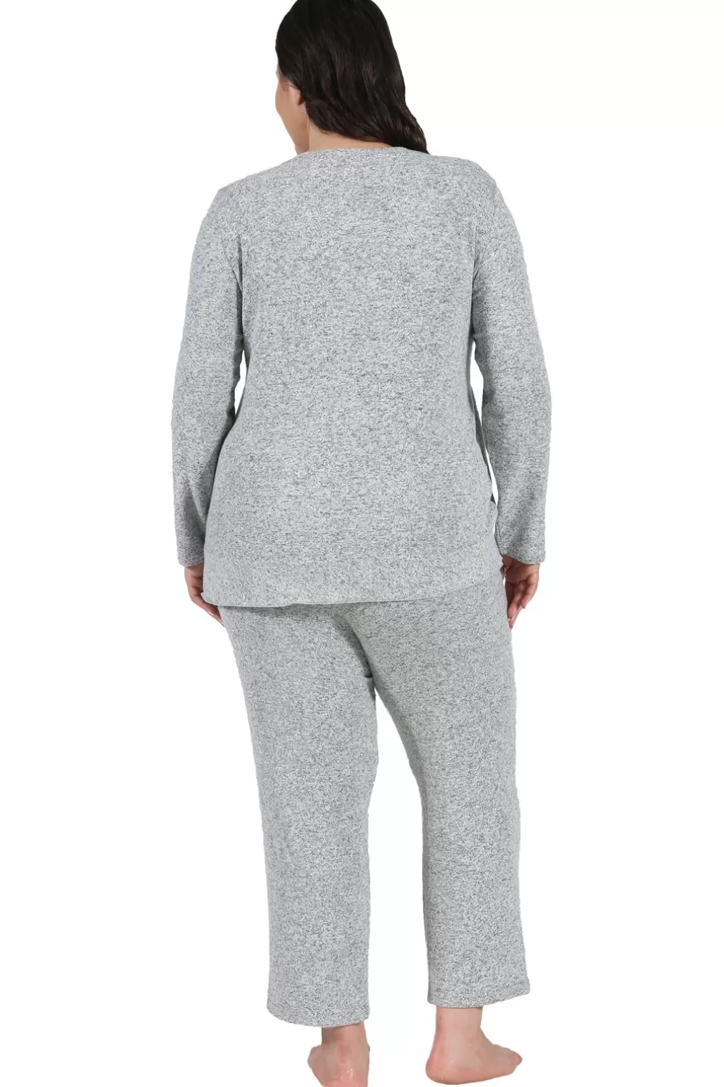 La Cera™ The Comfort Collection Plus Size Snap Pj Set