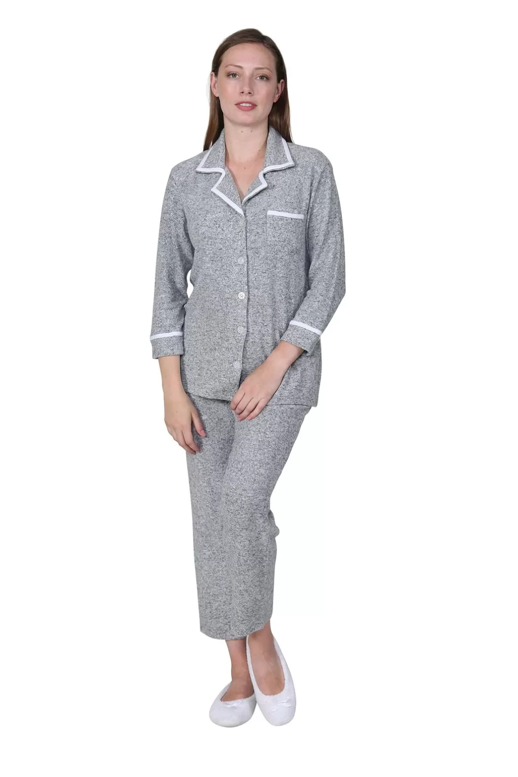 La Cera™ The Comfort Collection Tailored Pj Set