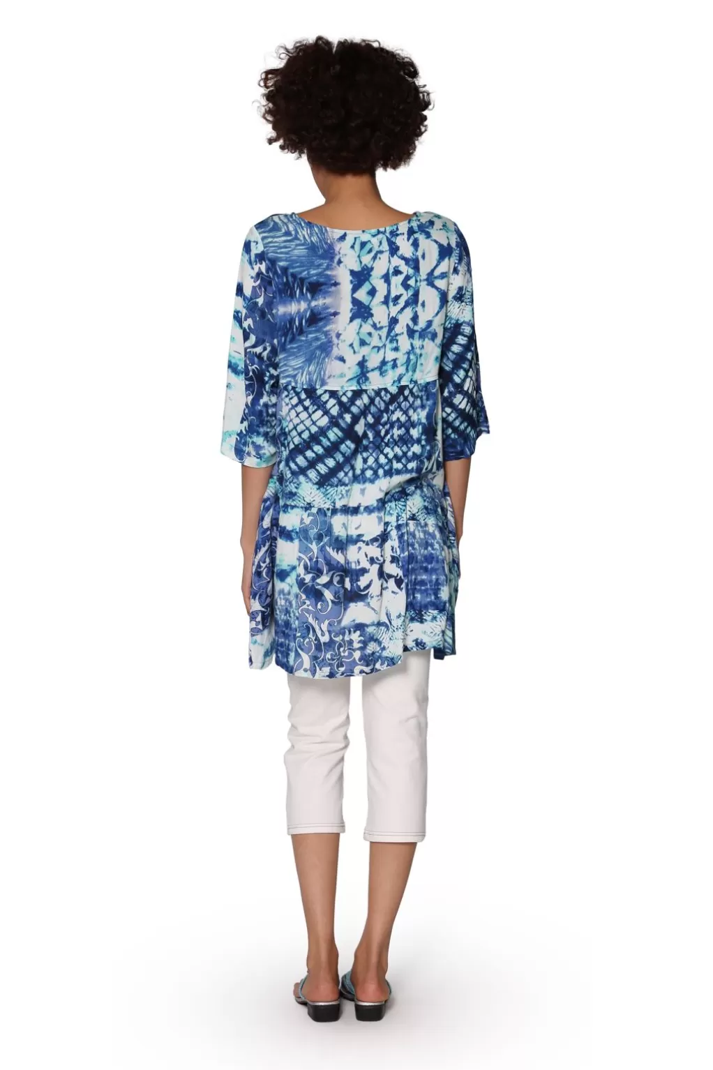 La Cera™ Tiered Batik Print Swing Top