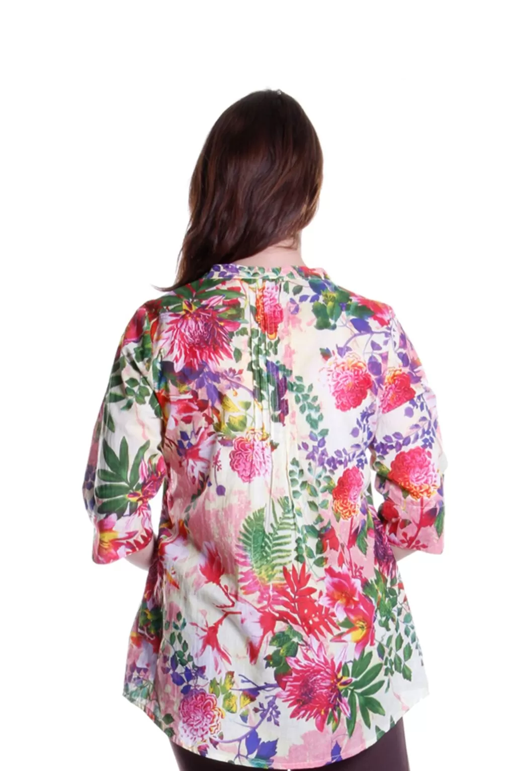 La Cera™ Tropical Garden Release Print Tunic