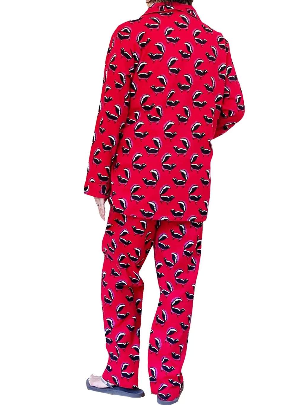 La Cera™ Whimsical Skunk Flannel Pajamas Set