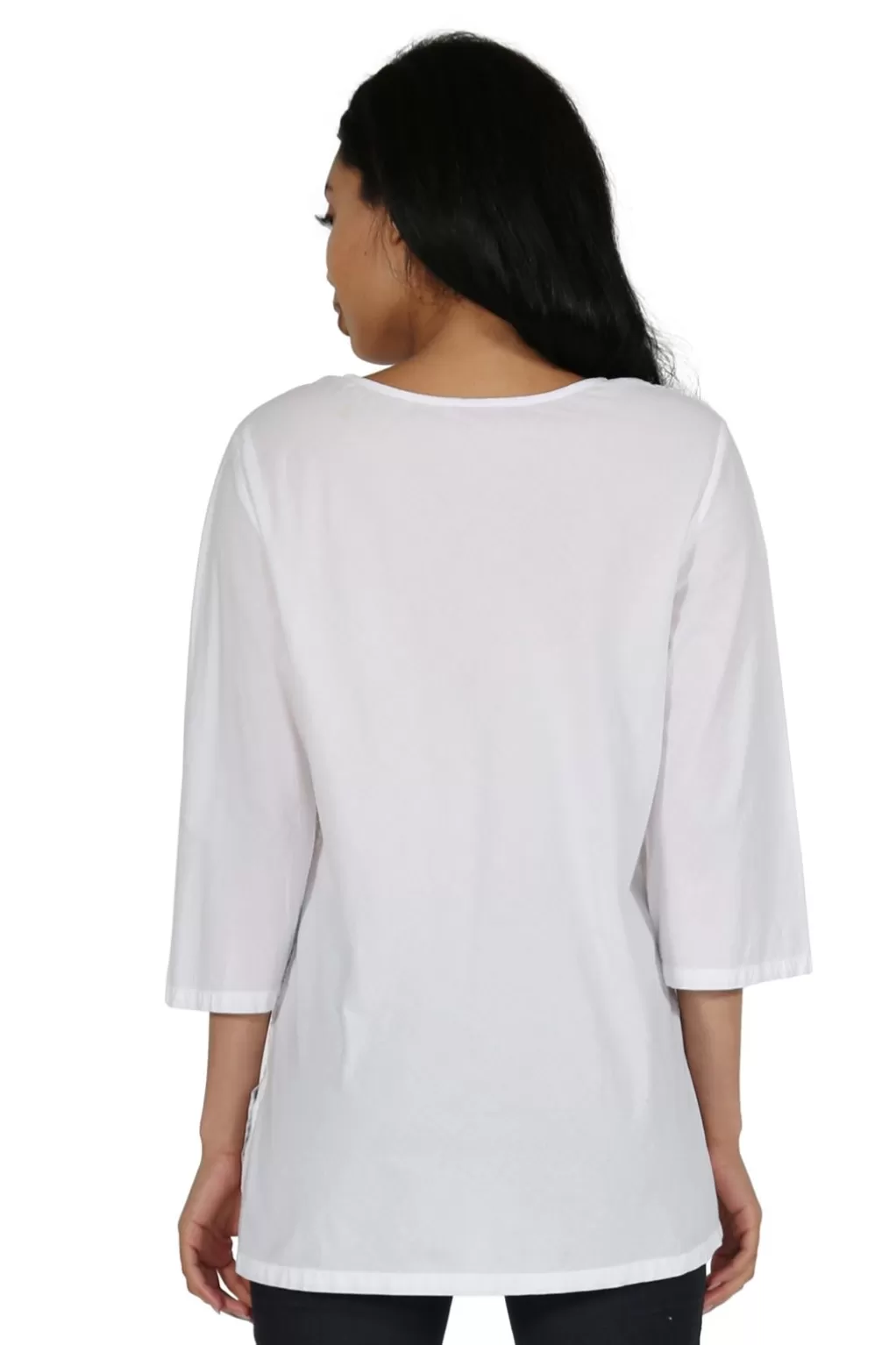 La Cera™ White Floral Embroidered Top
